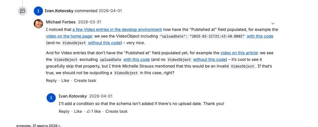 Michael — invalid VideoObject