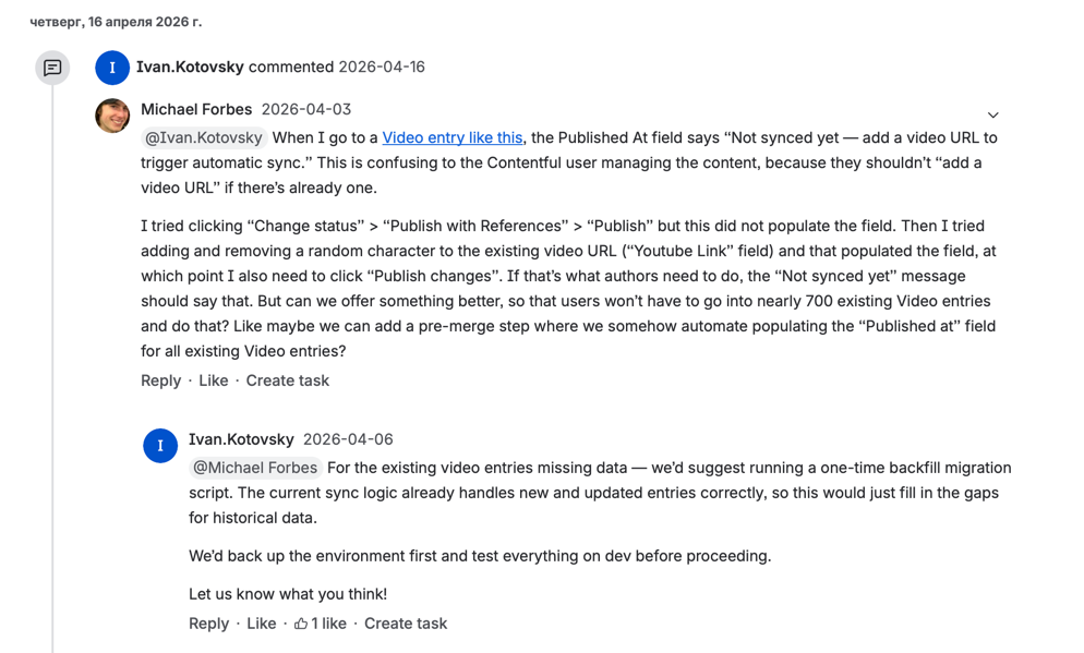 Michael — 700 entries not synced