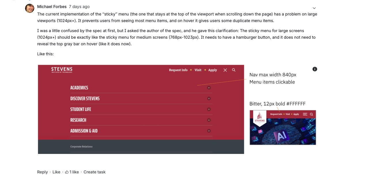 Michael — sticky clarification